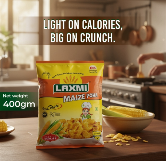 Laxmi Maize Poha 400g styled