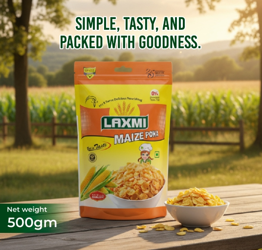 Laxmi Maize Poha 500g styled